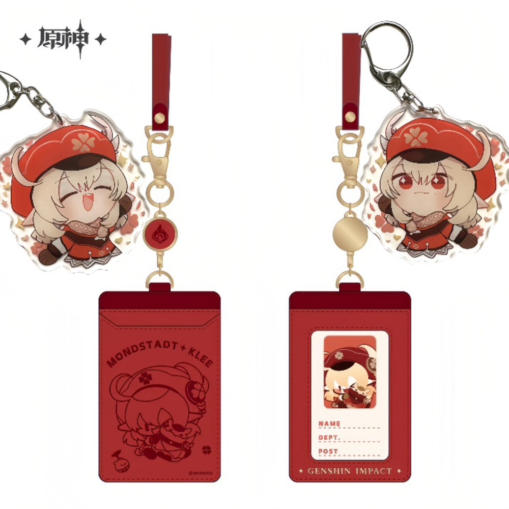 Genshin Impact Klee ID Holder and Keychain Set